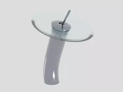 waterfall glass crane 3D model