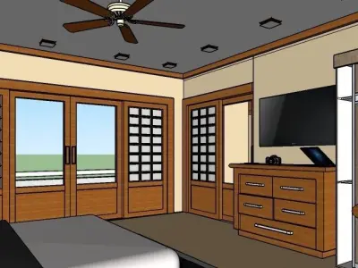 Bedroom japan style 3D model