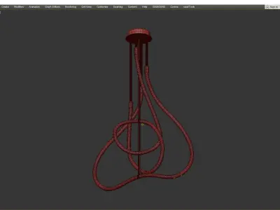 GLORIFY C modern pendant light with gold and lights Low-poly 3D model