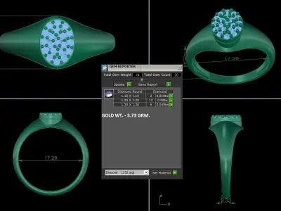 Women Ring 3D print model 45