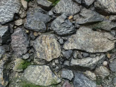 Rock cliff low poly Low-poly 3D model