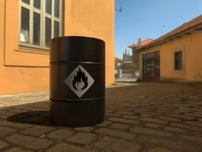OIL BARREL Low-poly 3D model 29