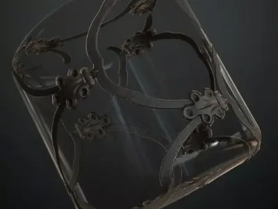 Glass Iron Grid Window PBR SEAMLESS Texture