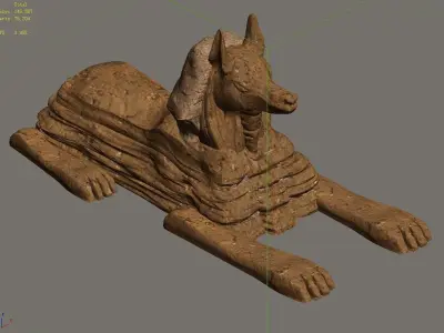 Sphinx egyptian statue of 3D model
