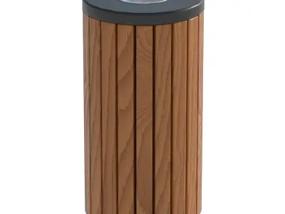 Outdoor Trash Bins 02 Low-poly 3D model