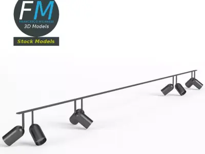 Studio light ceiling frame rig 3D model