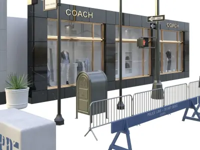 28 Unique New York City props 3D model