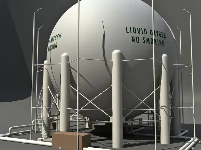 Refinery and Industrial Set 3D Model Pack