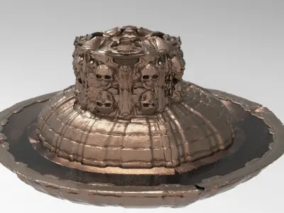  Scull fountain flood 3D model