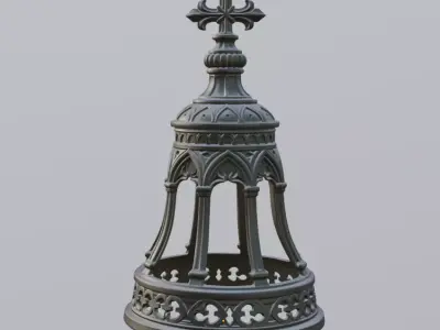 GOTHIC BELL TEA LIGHT COVER PRECUT 3D print model