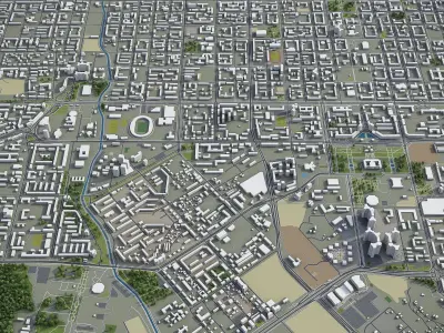 Almaty  Low-poly 3D model