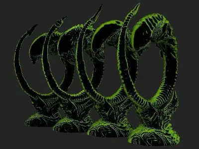 Alien xenomorph Chestburster lot 3D model