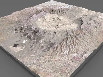 Mountain landscape Crater 3D model