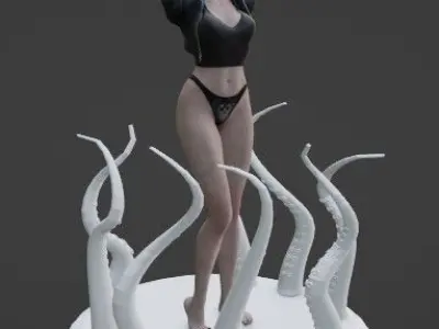 raven 3d print nude o normal 3D model