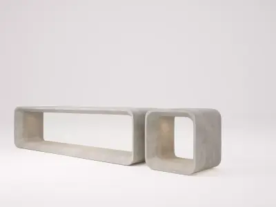 Mom Bench Low-poly 3D model