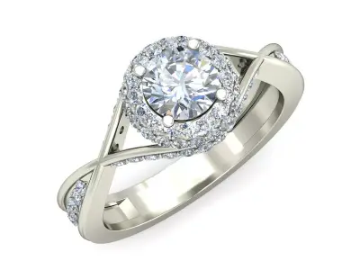 Women Wedding Engagement Twisted  Ring 3D print model purchase