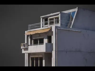 Dystopian Cyberpunk Building 12 Low-poly 3D model