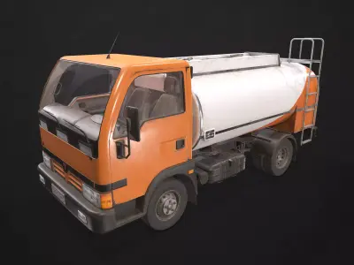 Light Truck Cistern Low-poly 3D model