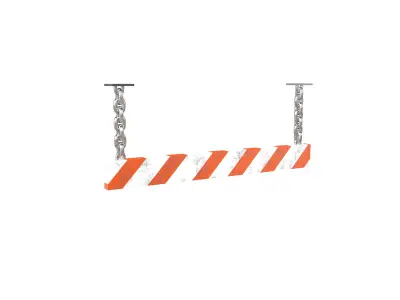 Danger Sign Barriers v1 003 Low-poly 3D model