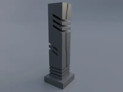 Awesome Floor Lamp Mat Gray Lamp  Rgb Led Lamp Free low-poly 3D model