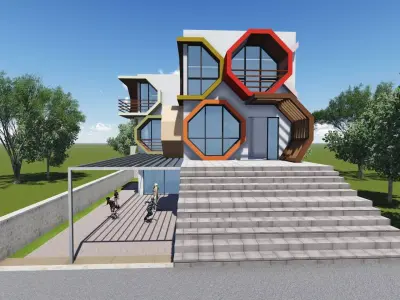 Architectural Design for a Modern Kindergarten Project 3D model
