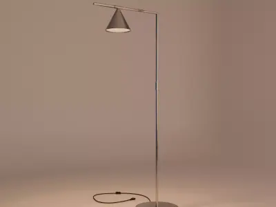 Modern Aluminum Floor Lamp Free 3D model