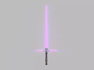 Star Wars Lightsaber Crossguard 03 Pink - SciFi Weapon Low-poly 3D model
