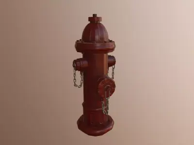 Lowpoly Firehydrant fire hydrant Low-poly 3D model