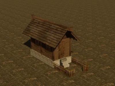 Medieval House 18 Free low-poly 3D model