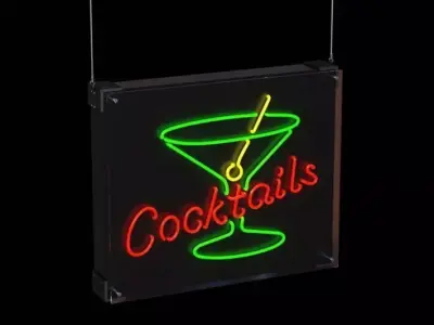 Generic Neon Lounge Sign 3D model