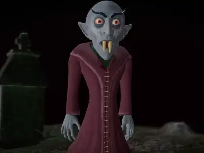 Nosferatu Caricature Low-poly 3D model