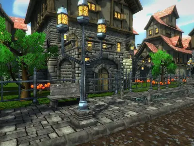 Adventure Village 2 Low-poly 3D model