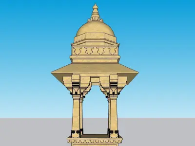 3D Gazebo from the Indian Monument Diwan-I-Khas 3D model
