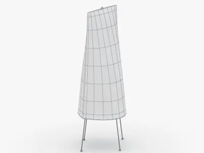 1414 - Paper Lamp Low-poly 3D model