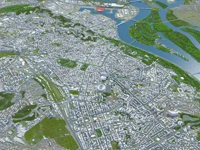 Kiev Kyiv Ukraine Low-poly 3D model