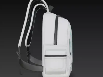 Futuristic Sci-fi Bagpack Low-poly 3D model