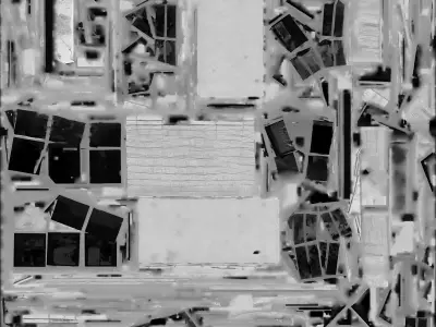 Abandoned Bus Stop 3D Model Urban Decay Shelter Low-poly 3D model