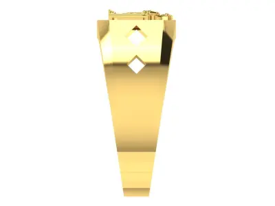 Light Weight Gold Diamond Rings-ZA RN 842 3D print model