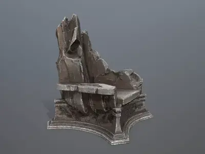 Throne  Low-poly 3D model