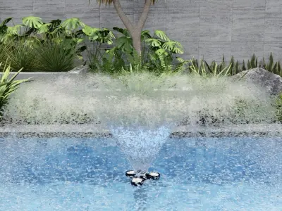 BRIGHT trumpet aerator lumion fountain Low-poly 3D model