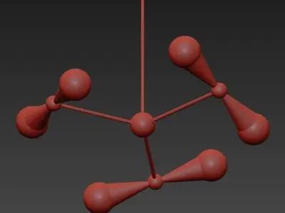 CARACAS SIX LIGHT CHANDELIER 3D model