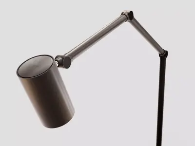 Floor lamp with moveable armature Low-poly 3D model