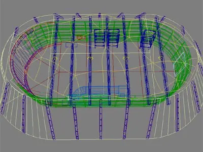 Bunker garage Low-poly 3D model