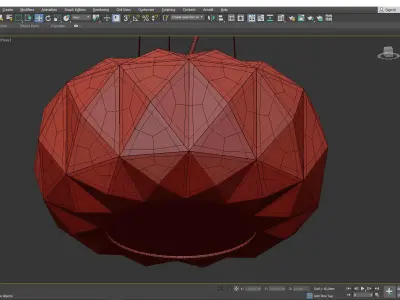 Deluxe Pendant Light Low-poly 3D model