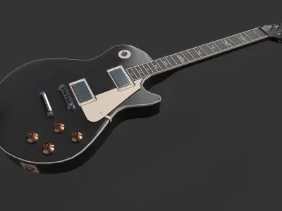 Electric Guitar - Gibson les paul model Free 3D model