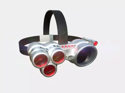 SciFi Glasses J03 Aluminum - Character Design Fashion Low-poly 3D model
