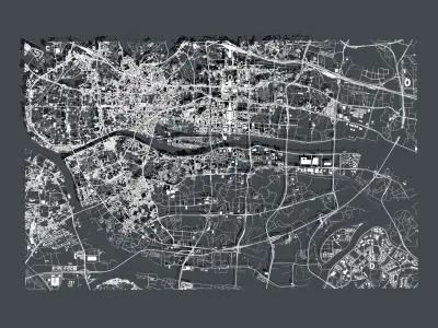 Cityscape Guangzhou Hong Kong China 3D model