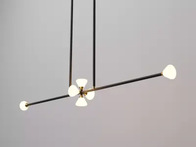 Apollo Chandelier 6 by McKenzie and Keim Free low-poly 3D model