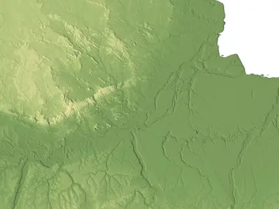 Brazil Terrain 3D Map 3D model