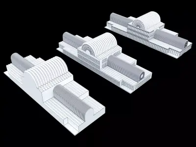 The crystal palace low poly 3D print model